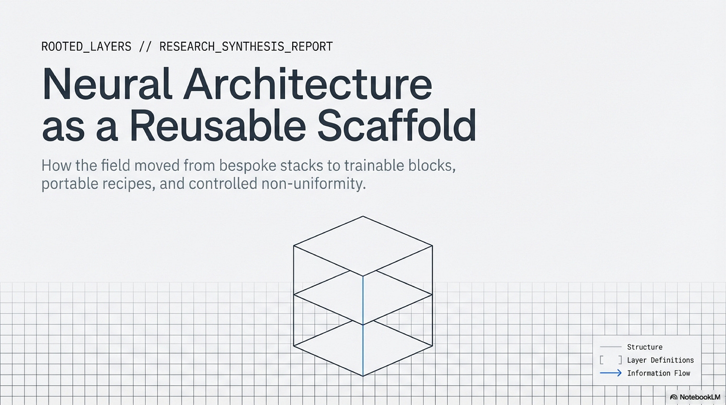 Neural architecture design as a reusable scaffold